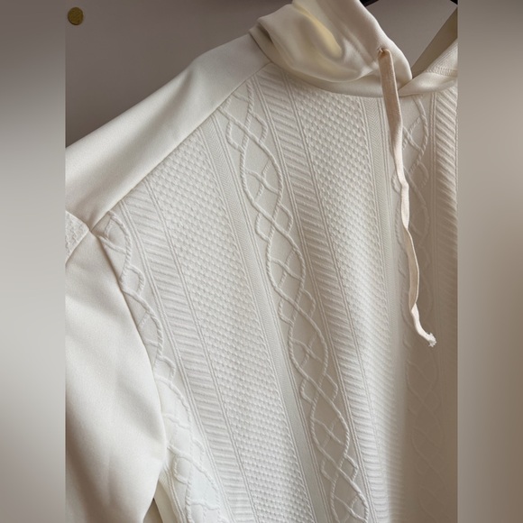 Menace Cream Textured Hoodie – Cable Knit Style Panel – Cozy Streetwear - Picture 6 of 8